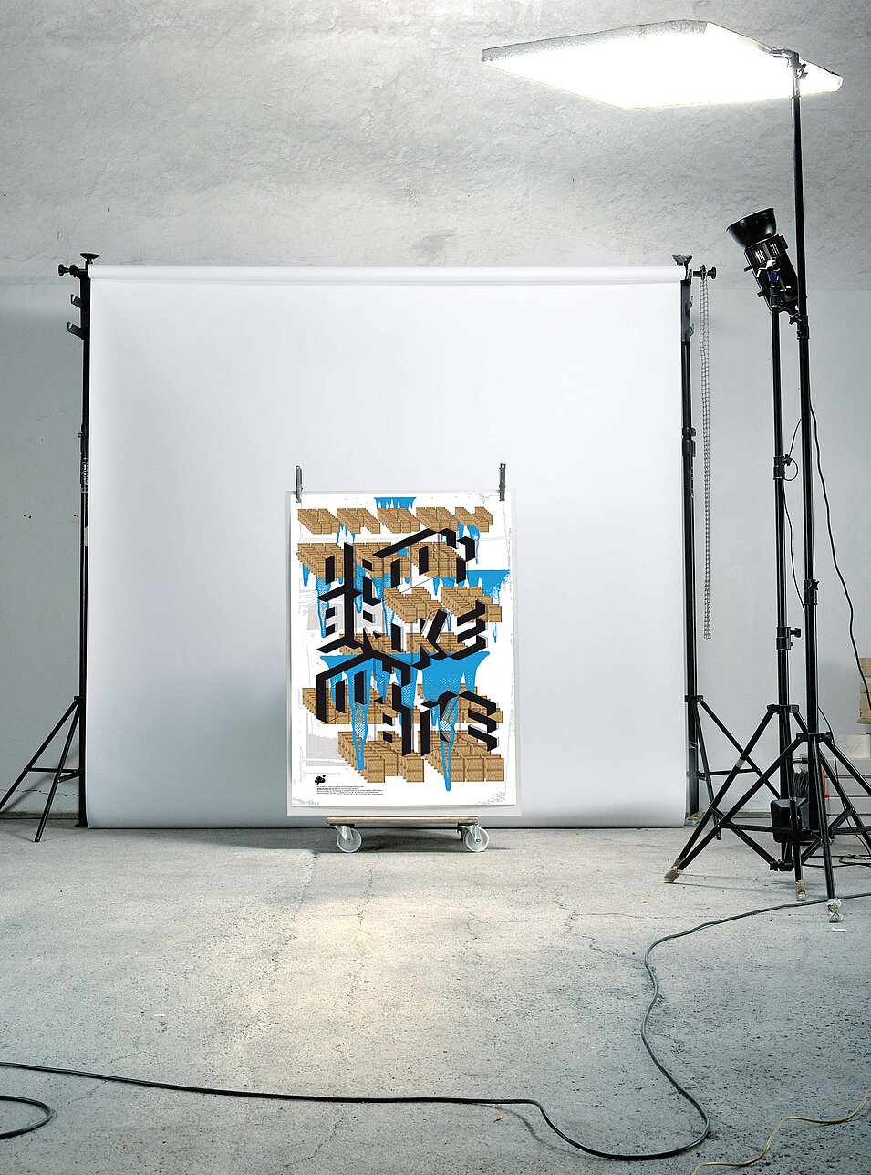 dbmb poster brown blue photo studio design bern