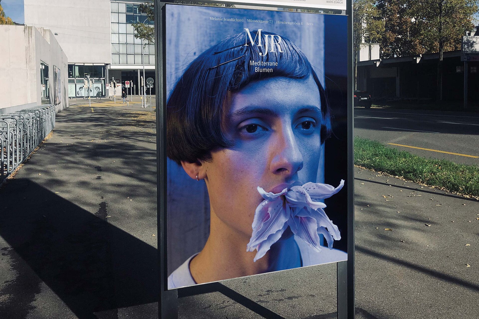 Melanie JeanRichard poster flowers in mouth branding bern
