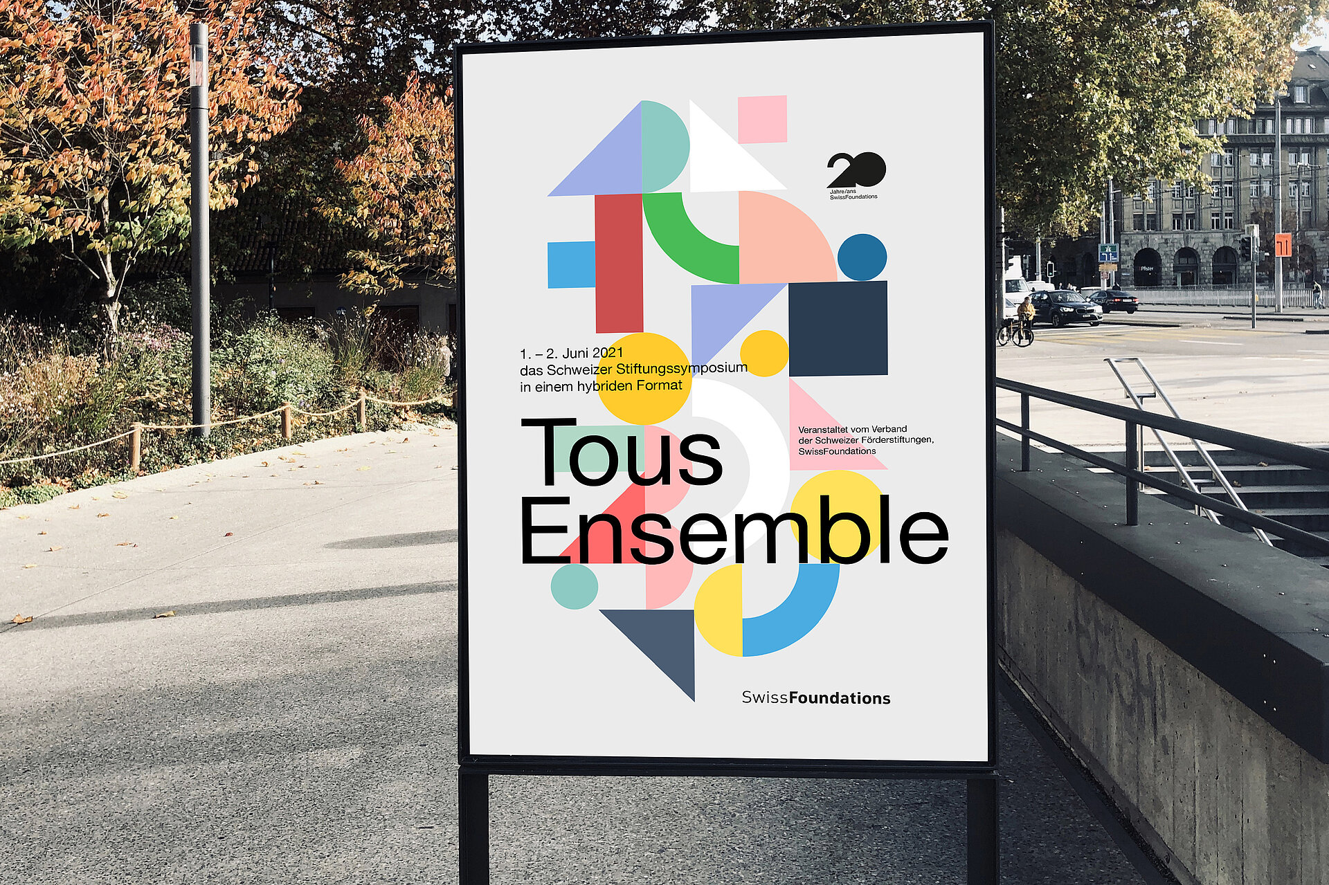 Tous Ensemble Plakat mockup design bern
