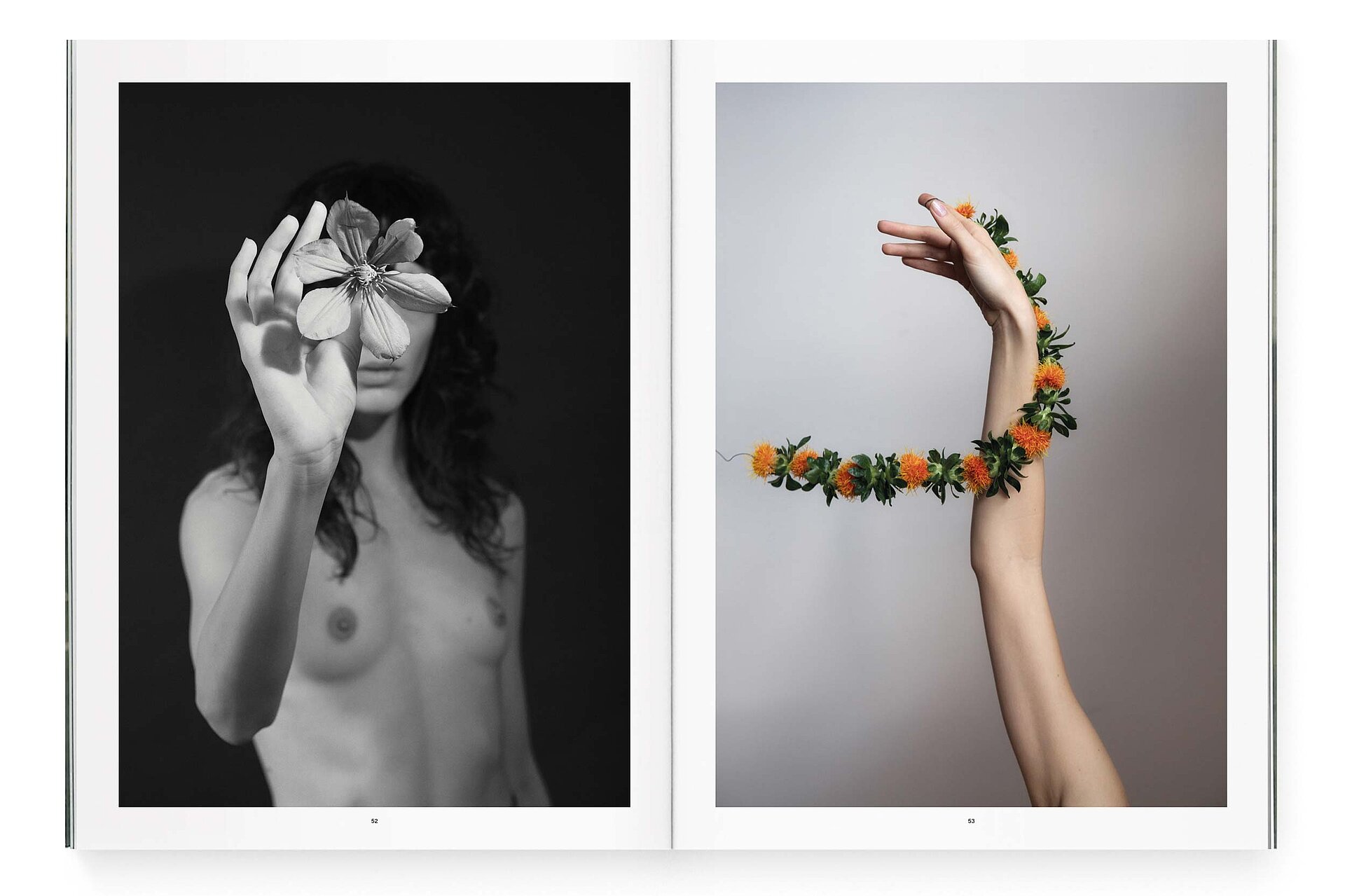 mjr magazine pages with flowers on hand design bern