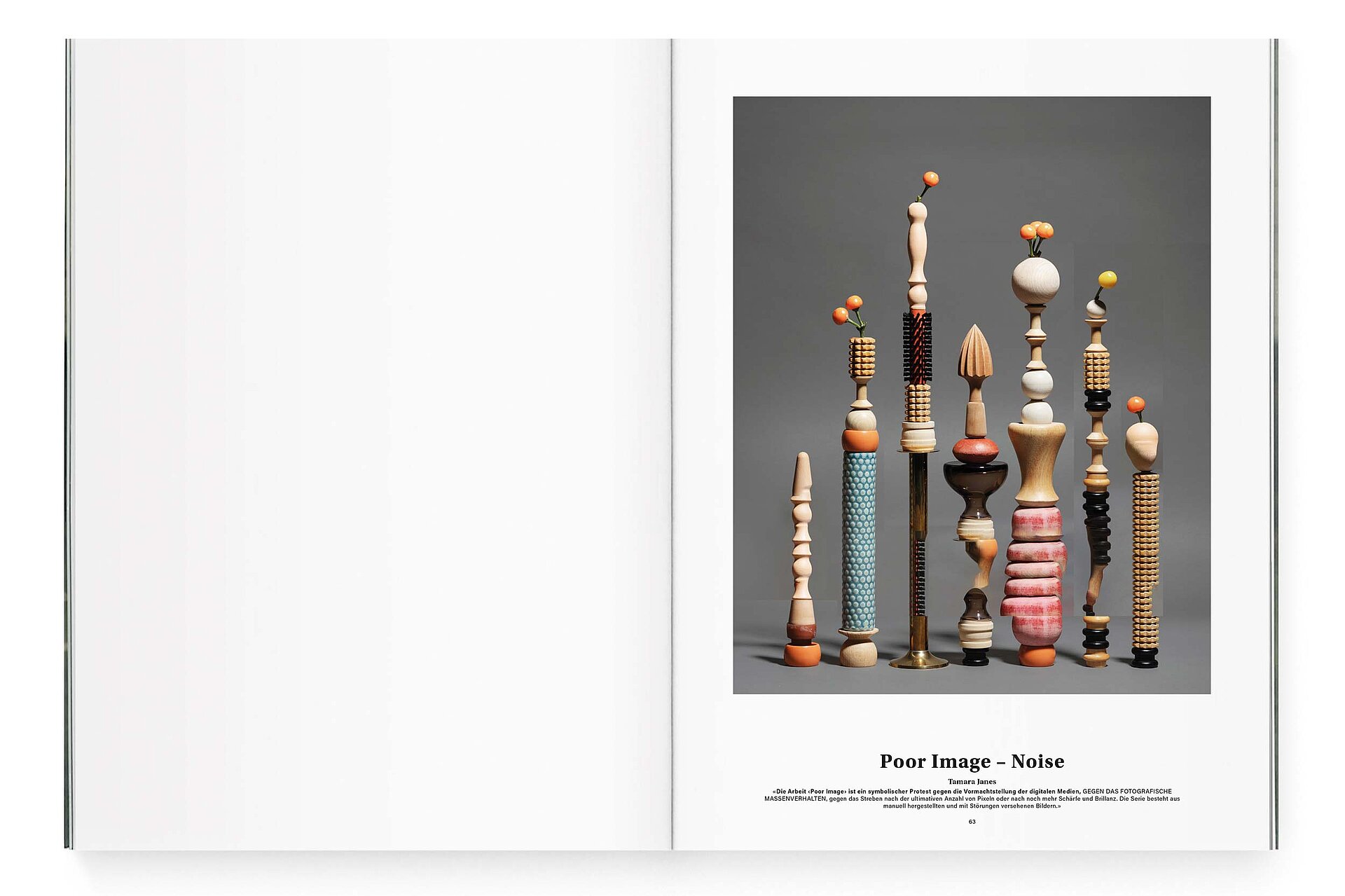 mjr magazine pages with vases design bern