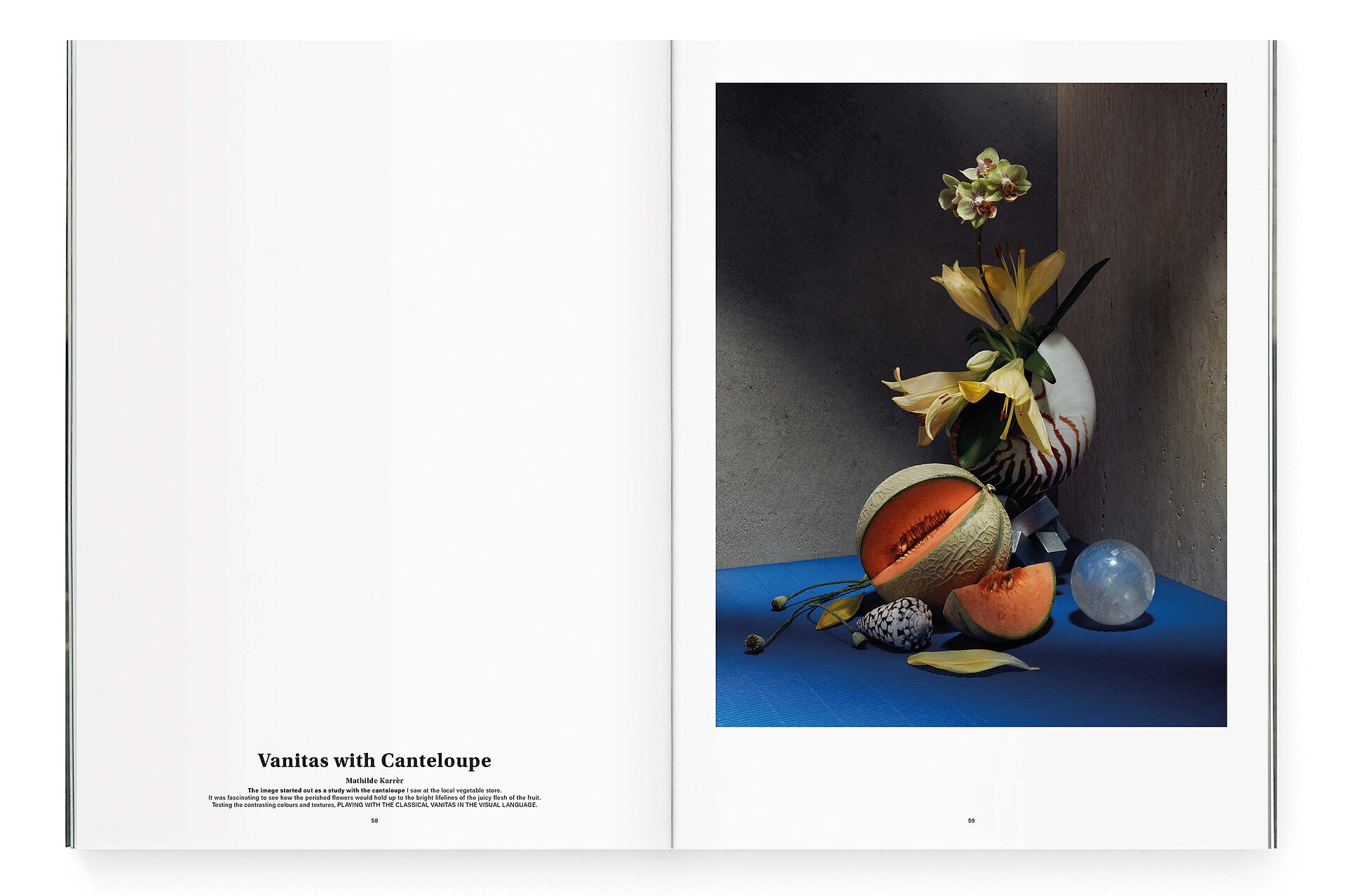 mjr magazine pages with flowers and fruits design bern