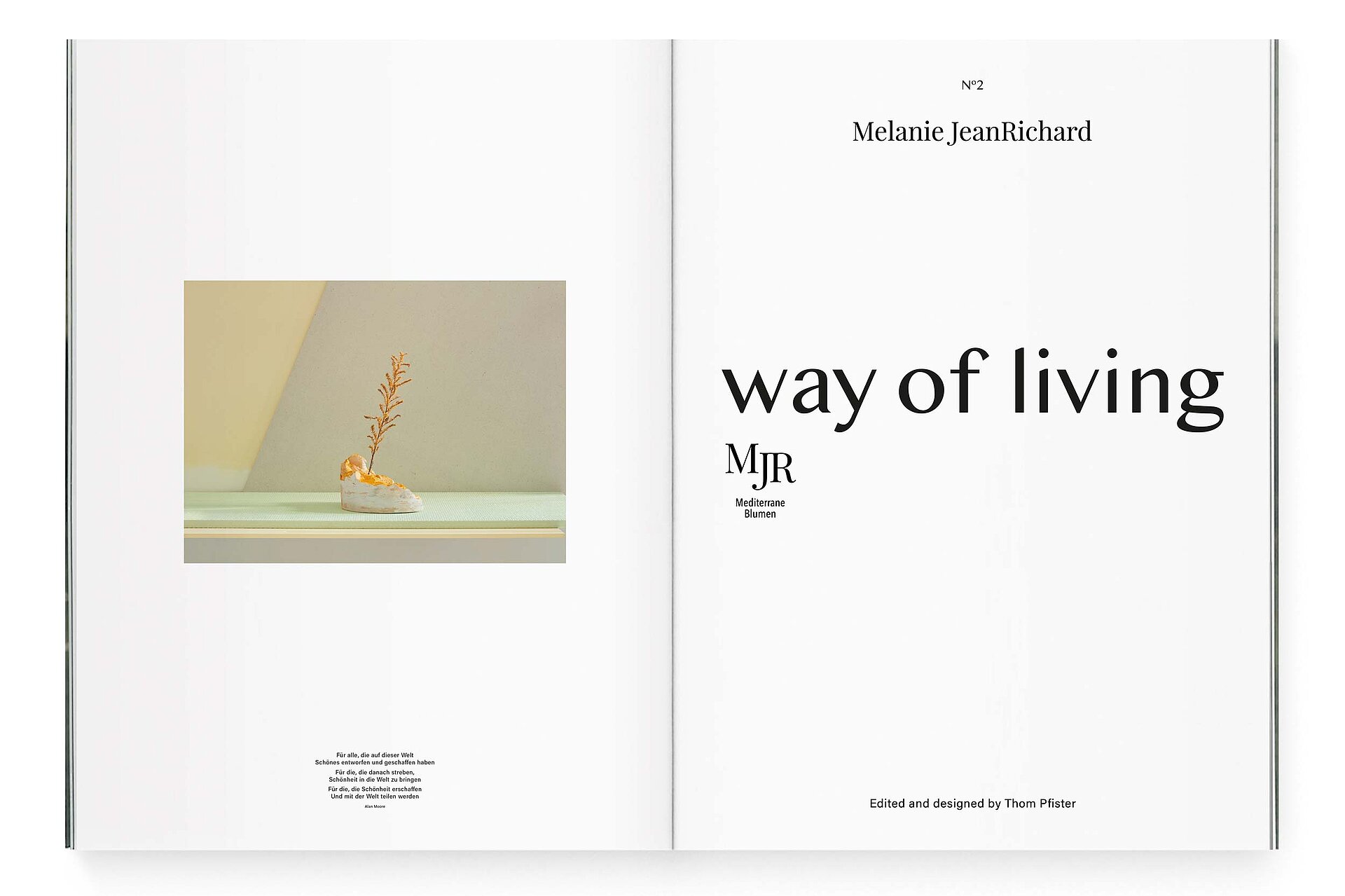 mjr magazine pages with title design bern