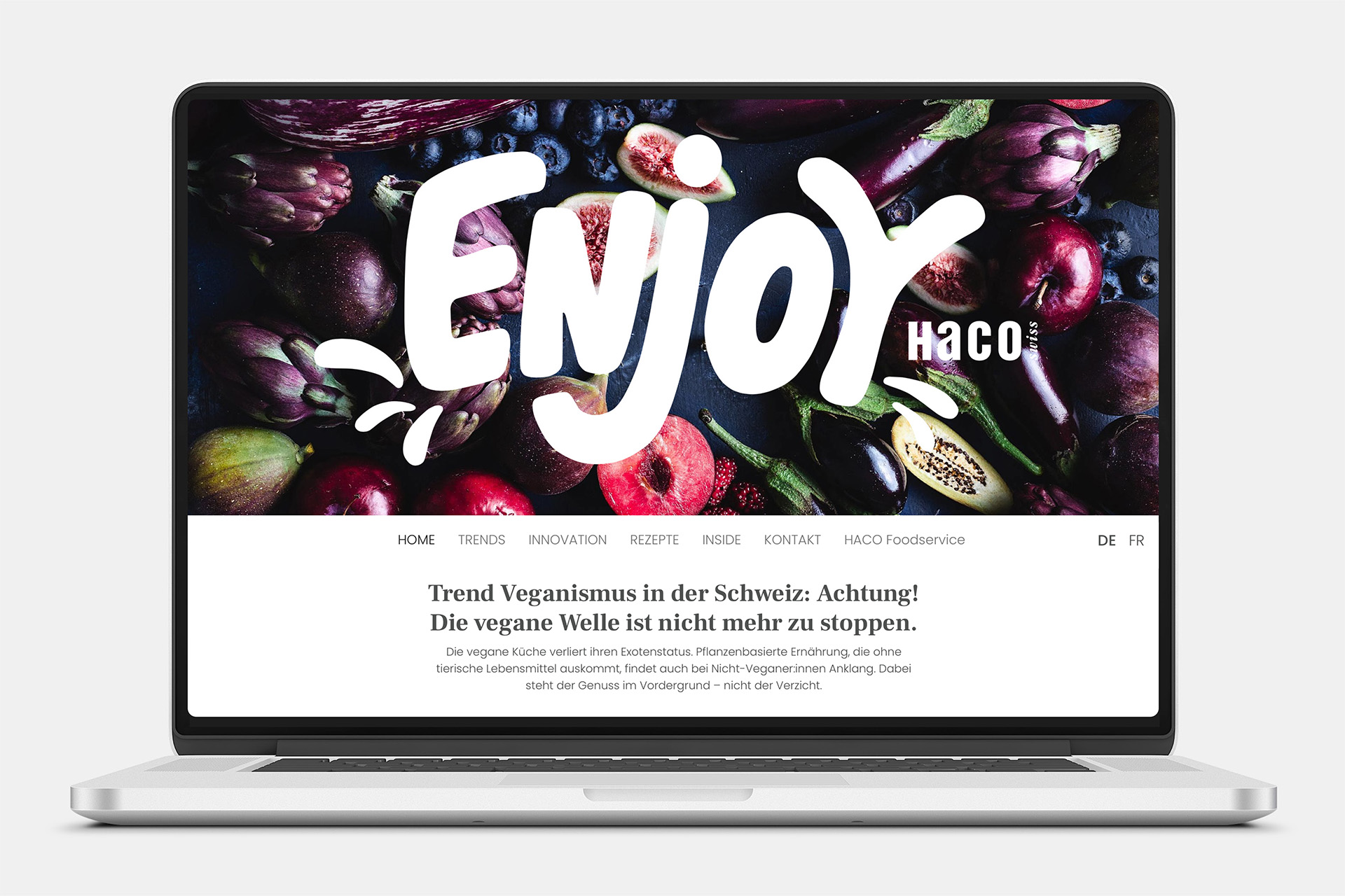 [Translate to English:] Enjoy Website MacBook Mockup