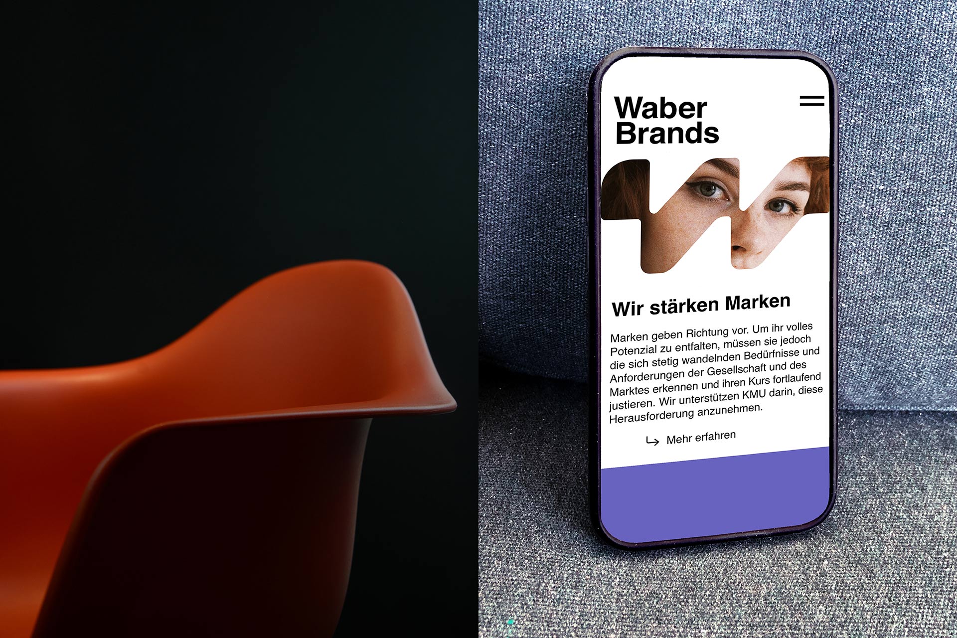 Waber Brands Handy Website Chair Mockup